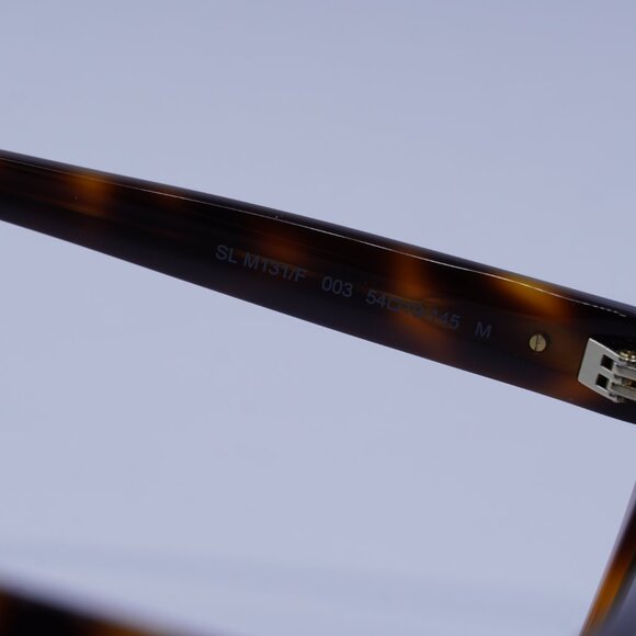 Saint Laurent SL M131/F 003 Sunglasses Havana Square Frame, Green Lenses - Picture 6 of 11